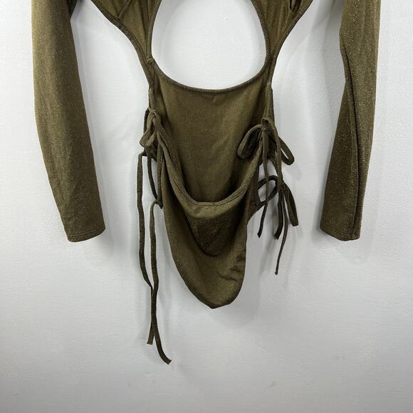 Savage X Green Sleep & Shine Teddy Bodysuit Mock Neck Classic Size Large L NEW - Picture 7 of 9